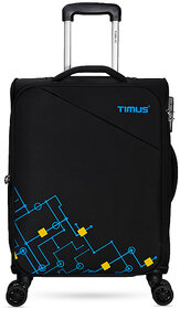 Flash 58 cm Stylish Cabin Travel Luggage  Suitcase For Men and Women Black