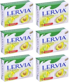 Lervia Milk & Avocado Soap - 90g (Pack Of 6)