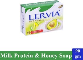 Lervia Milk Protein And Avocado Extract Soap - Pack Of 1 (90g)