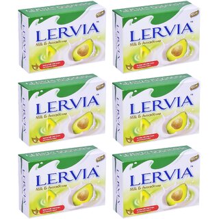Lervia Milk & Avocado Soap - 90g (Pack Of 6)