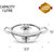 Dhara Stainless Steel Gas and Induction Compatible Triply Kadhai with Lid 1 Liter, 18 cm Dia, 2.5mm Thickness