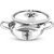 Dhara Stainless Steel Gas and Induction Compatible Triply Kadhai with Lid 1.5 Liter, 20 cm Dia, 2.5mm Thickness