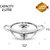 Dhara Stainless Steel Gas and Induction Compatible Triply Kadhai with Lid 2 Liter, 22 cm Dia, 2.5mm Thickness