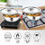 Dhara Stainless Steel Gas and Induction Compatible Triply Tasla with Lid 1.5 Liter, 20 cm Dia, 2.5mm Thickness