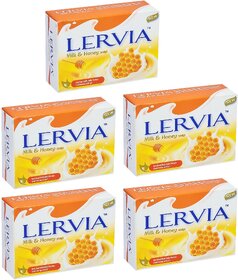 Lervia Milk & Honey Soap - 90g (Pack Of 5)