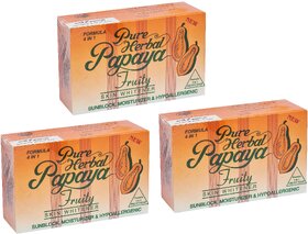 Pure Herbal Papaya Fruity Soap - 135g (Pack Of 3)