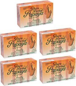 Pure Herbal Papaya Fruity Soap - 135g (Pack Of 5)