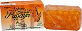 Pure Herbal Papaya Fruity Skin Whitener Soap  (135 g)