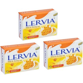 Lervia Milk & Honey Soap - 90g (Pack Of 3)