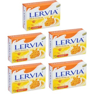 Lervia Milk & Honey Soap - 90g (Pack Of 5)