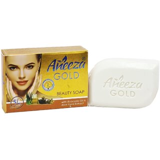 Aneeza Gold Beauty With Avocado Oil  Aloe Vera Extract Soap - 90g