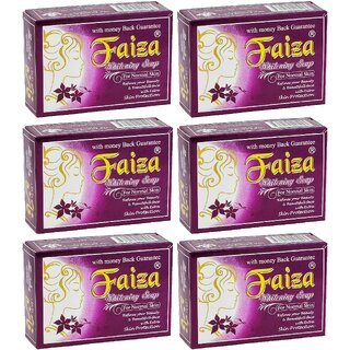 Faiza Whitening Normal Skin Soap - 90g (Pack Of 6)