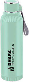 Dhara Stainless Steel Quench Inner Steel Insulated Water Bottle 700ml Light Green