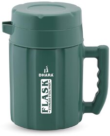 Dhara Stainless Steel Insulated Hot And Cold Thermoware Carafe 800ml Green