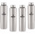Dhara Stainless Steel Everfresh Fridge Water Bottle Silver Pack of 4 Pieces 1000 ml Each