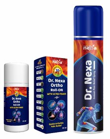 (Combo Of 2) Indkus Nexa Instant Pen Relief 71 ML and Ortho Roll On With Ultra Power