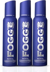 Fogg Royal body spray deodorant for men long lasting no gas deo pack of 3 Deodorant Spray - for Men (360 ml, Pack of 3)