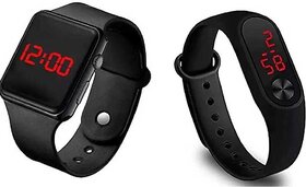 Axton New LED watch combo Black Digital Sports LED Display Digital Watch (Pack of 2)