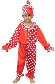 Kaku Fancy Dresses Comic Character Clown Costume -Red, For Boys  Girls