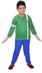 Kaku Fancy Dresses Ben 10 Super Hero Costume - Green, for Boys