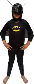 Kaku Fancy Dresses Batman Super Hero Costume -Black, for Boys