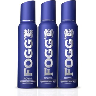 Fogg Royal body spray deodorant for men long lasting no gas deo pack of 3 Deodorant Spray - for Men (360 ml, Pack of 3)