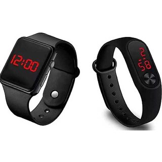 Axton New LED watch combo Black Digital Sports LED Display Digital Watch (Pack of 2)