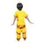 Kaku Fancy Dresses Ethnic Bharatnatyam Dance Costume -Yellow ,For Girls