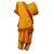 Kaku Fancy Dresses Ethnic Bharatnatyam Dance Costume -Yellow ,For Girls