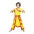 Kaku Fancy Dresses Ethnic Bharatnatyam Dance Costume -Yellow ,For Girls