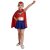 Kaku Fancy Dresses Wonder Woman Superhero Girl Costume - Multicolour, for Girls