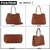 LAIK Handbags for Women Premium PU Leather Shoulder Bags Latest Trendy Design Bag Top Handle Stylish Bag For Ladies  Brown