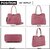 LAIK Handbags for Women| Premium PU Leather Shoulder Bags| Latest Trendy Design Bag| Top Handle Stylish Bag For Ladies | Pink