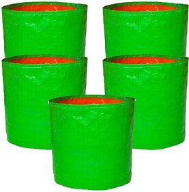 GML Grow Bags 12x12 inches, 240 GSM Strong, Terrace Gardening Vegetable Planting Bag, Woven Fabric Leafy Fruits Growing