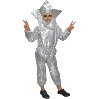 Kaku Fancy Dresses Nature Theme Star Costume -Silver, For Boys  Girls