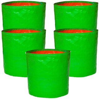 GML Grow Bags 12x12 inches, 240 GSM Strong, Terrace Gardening Vegetable Planting Bag, Woven Fabric Leafy Fruits Growing