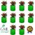 GML GROW GREEN Terrace Gardening Leafy Vegetable Grow Bag (9X 9 Inches, Green) - Pack of 10