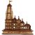Shri Ram Mandir Wooden Temple Ayodhya for Home Decoration and Gifting (14  8  16cm)