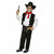 Kaku Fancy Dresses Cow Boy Horse Riding Costume -Black  White / Cow Boy Costume For Boys