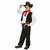 Kaku Fancy Dresses Cow Boy Horse Riding Costume -Black  White / Cow Boy Costume For Boys