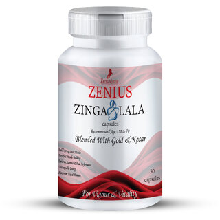 Zenius Zinga Lala Capsules  Ling Mota Lamba Capsule for 50 to 70 Age Group Men