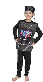 Kaku Fancy Dresses Laptop Object Costume -White  Black, For Boys  Girls