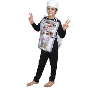 Kaku Fancy Dresses Refrigerator Object Costume -White  Black, For Boys  Girls