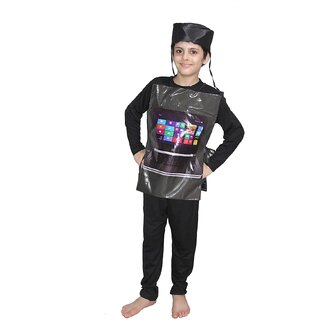 Kaku Fancy Dresses Laptop Object Costume -White  Black, For Boys  Girls