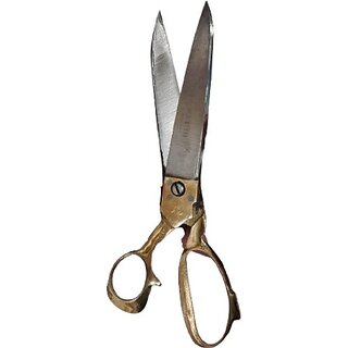 My Chetan Professional Brass Handle Tailoring Scissors For Cloth Cutting Size 10 Inches Stainless Steel All-Purpose Scissor (Gold, Pack Of 1)