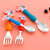 Stainless Steel Cartoon Design Spoon  Fork Cutlery Set (2 Spoons + 2 Forks) Perfect for Gifting (Multicolor) - Set of 4