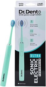 Dr. Dento Ultra Series AAA Powered Electric Toothbrush Soft Bristle Jade Green Electric Toothbrush