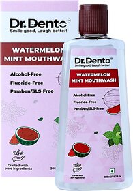 Dr. Dento Watermelon Mint Mouthwash - 100ml - Fresh Breath and Oral Care - Watermelon mint