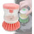 Plastic Cleaning Brush with Liquid Soap Dispenser with Stand for Kitchen Sink Washbasin, Kitchen Cleaning Brush Scrubber