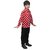 Kaku Fancy Dresses Polka Dot Shirt Western Costume for Boys, (Red  White)